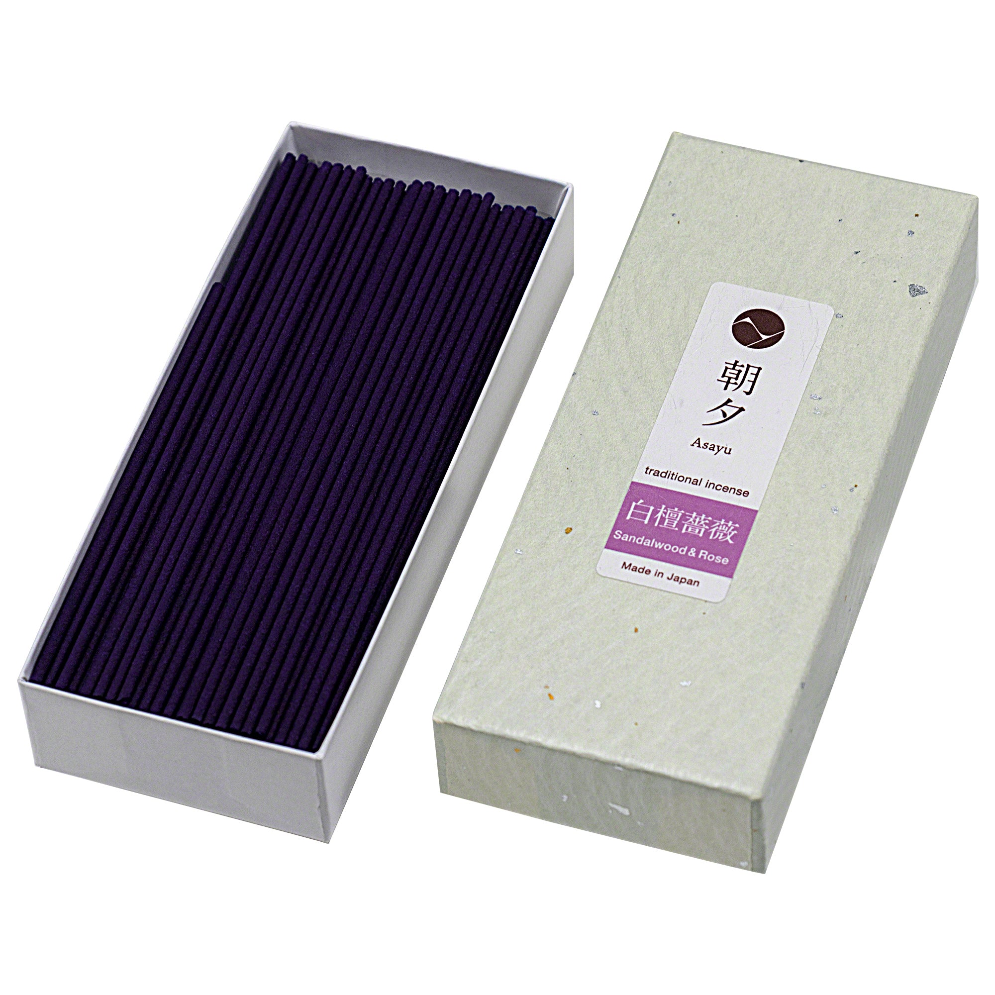 Sandalwood and Rose Traditional Incense Sticks in an open box