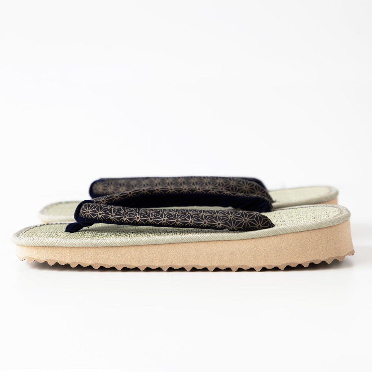 Horizontal view of the Asanoha Sandals