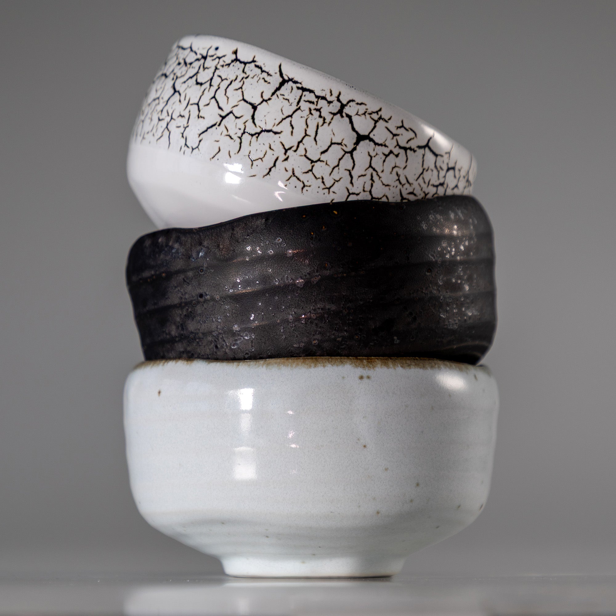 Three Matcha Bowls Piling up