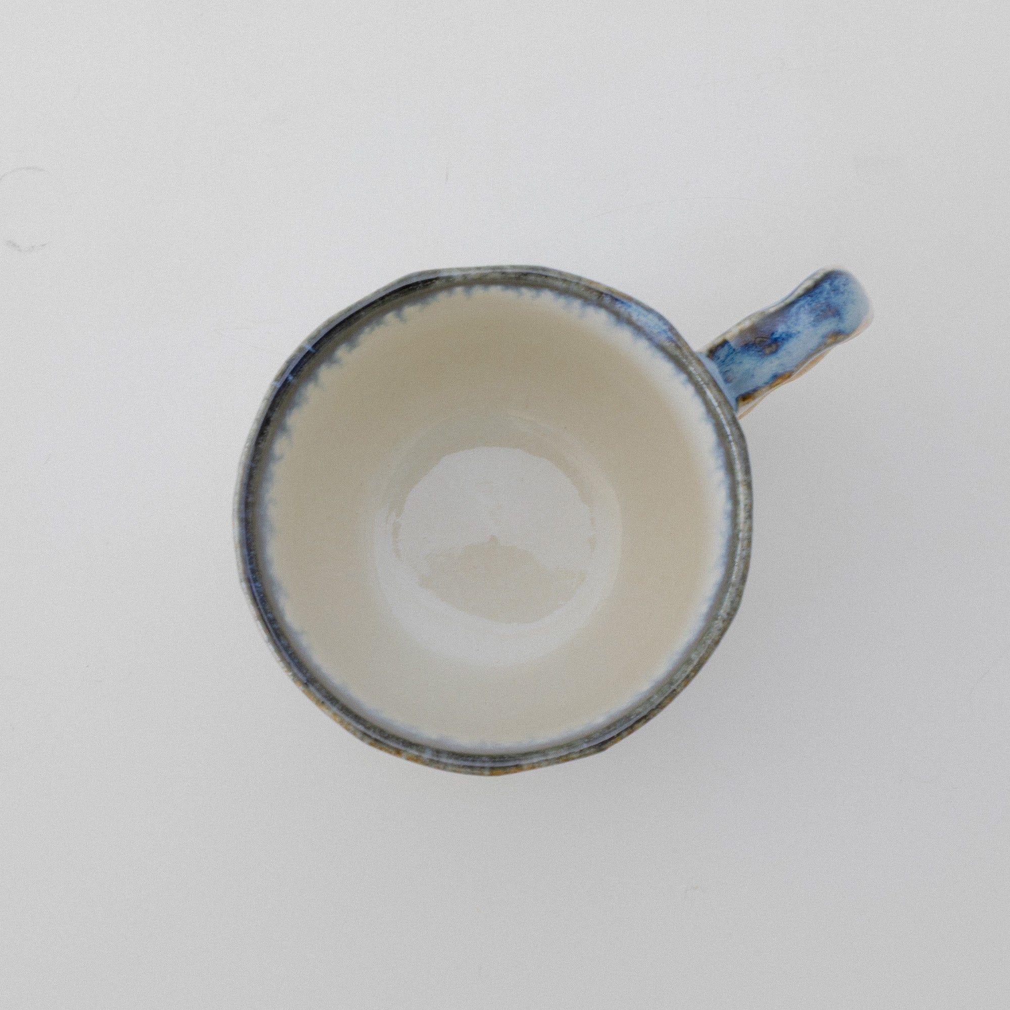 Top view of the Blue and white cup
