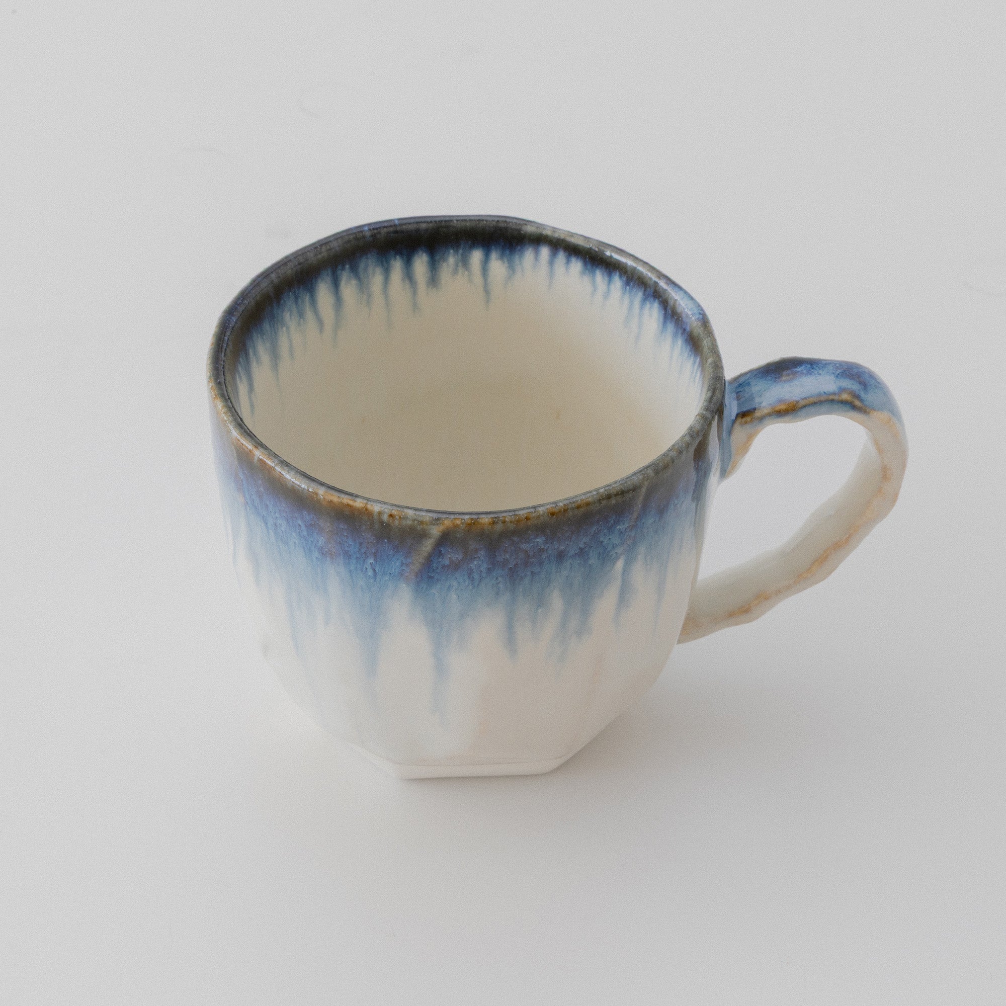 Top view of the Blue and white cup