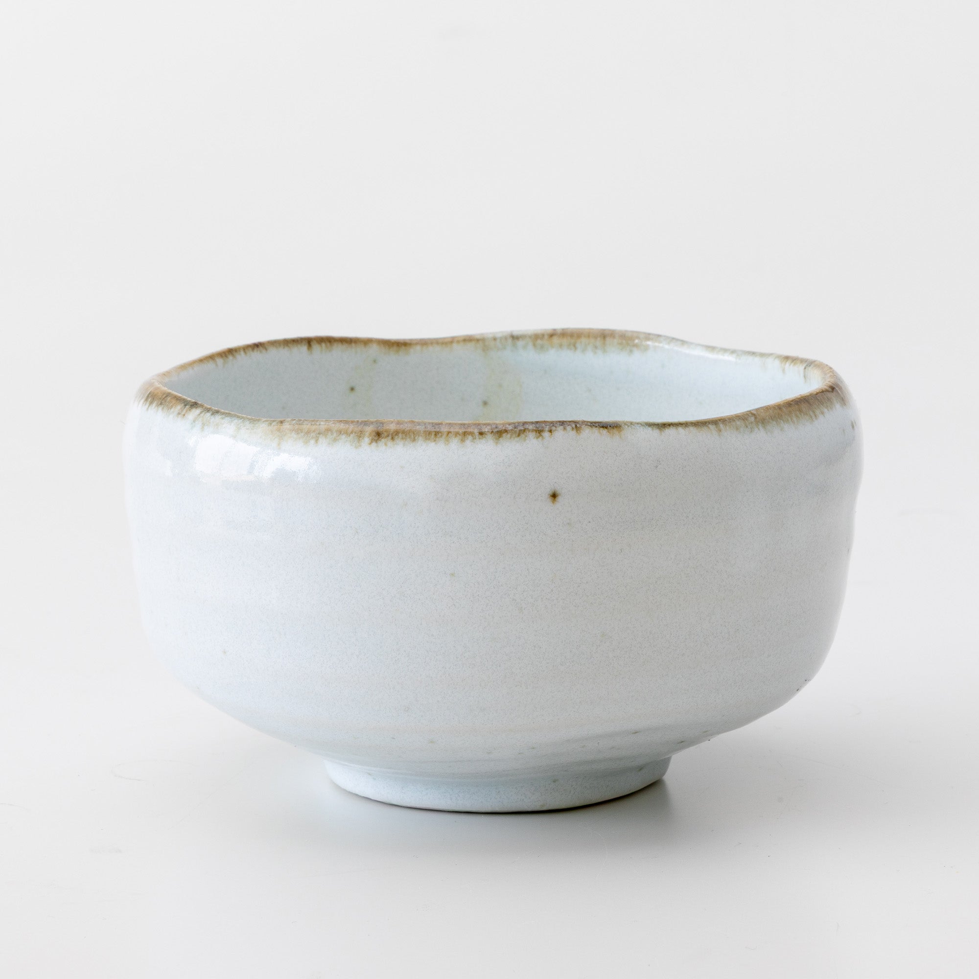 shirotsuchi white and brown Matcha Bowl