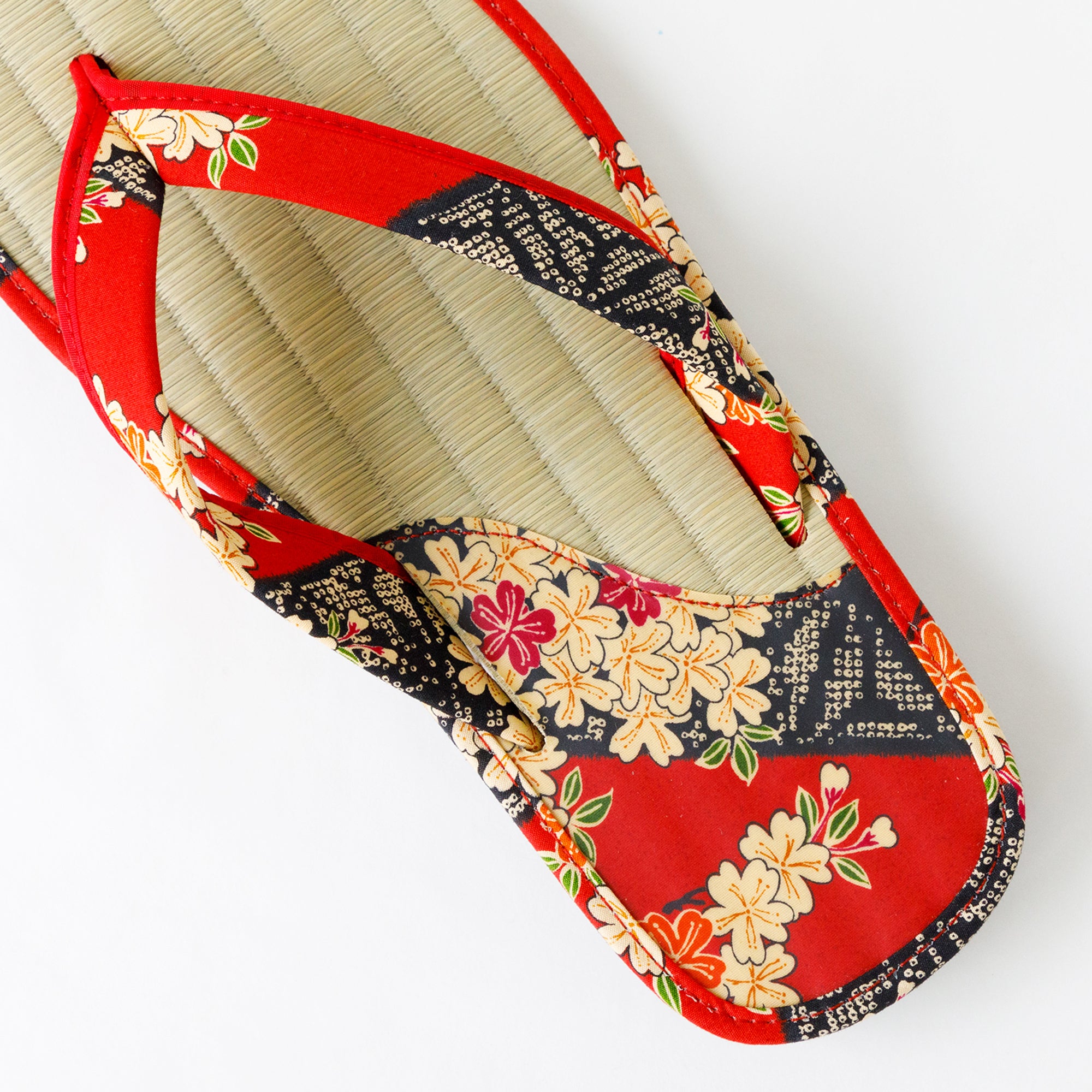 close view of the sandals design patterns