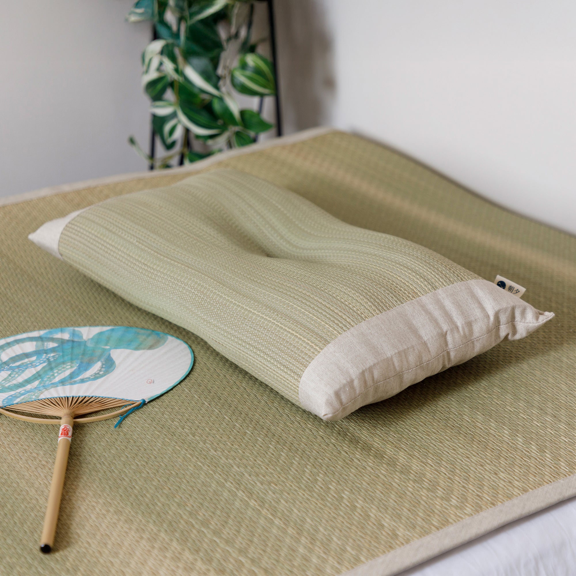 Japanese Igusa Flat Pillow Beige