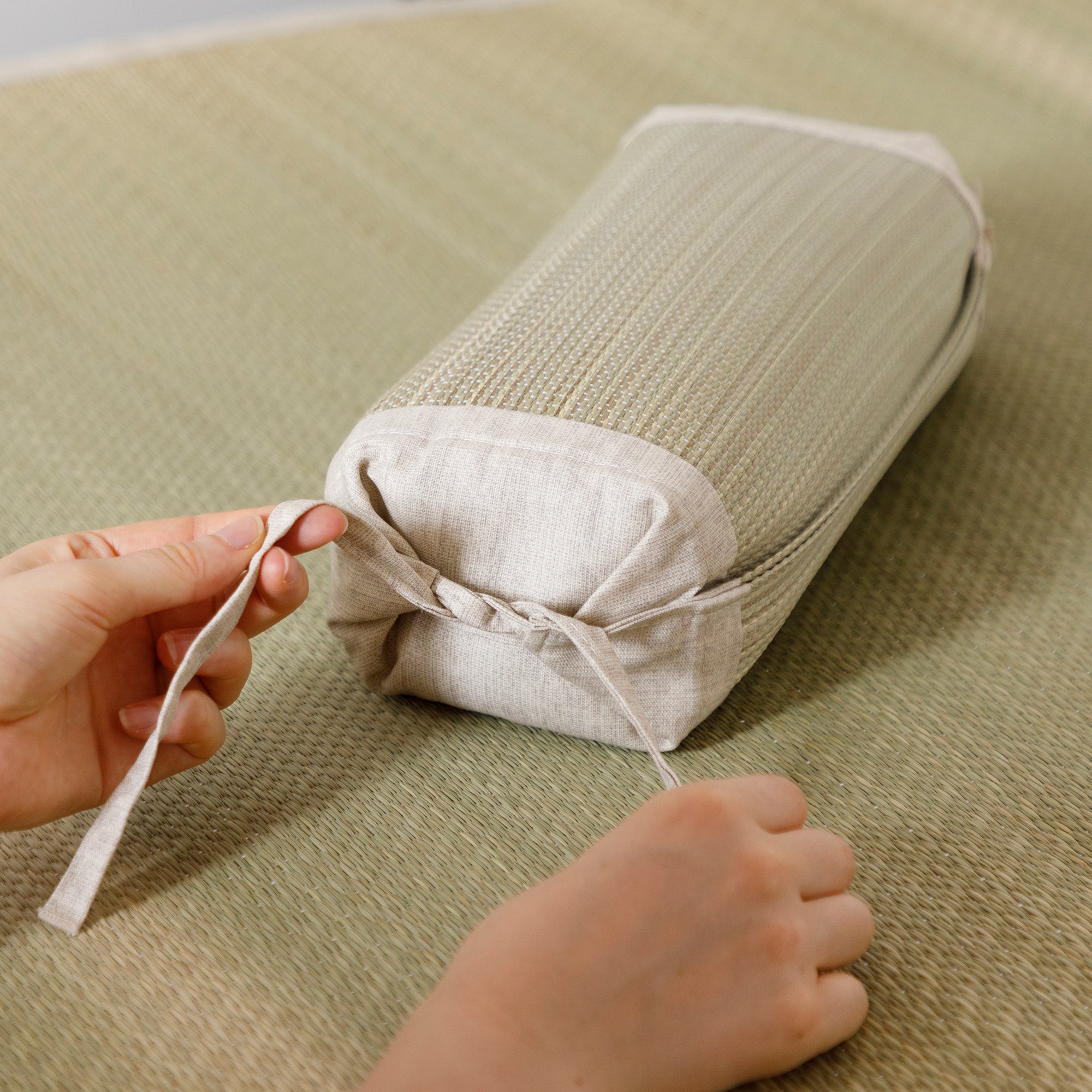 日本藺草方枕|榻榻米材質・米色方形設計