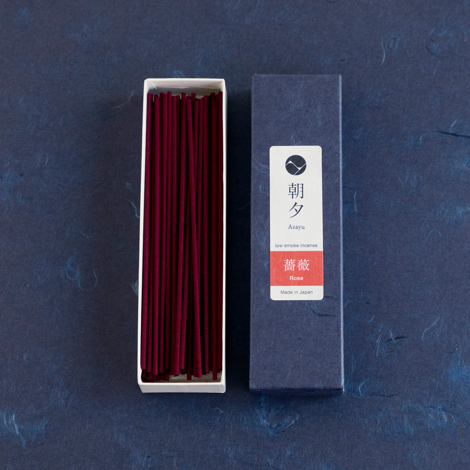 20g Box of rose incense sticks opened in display