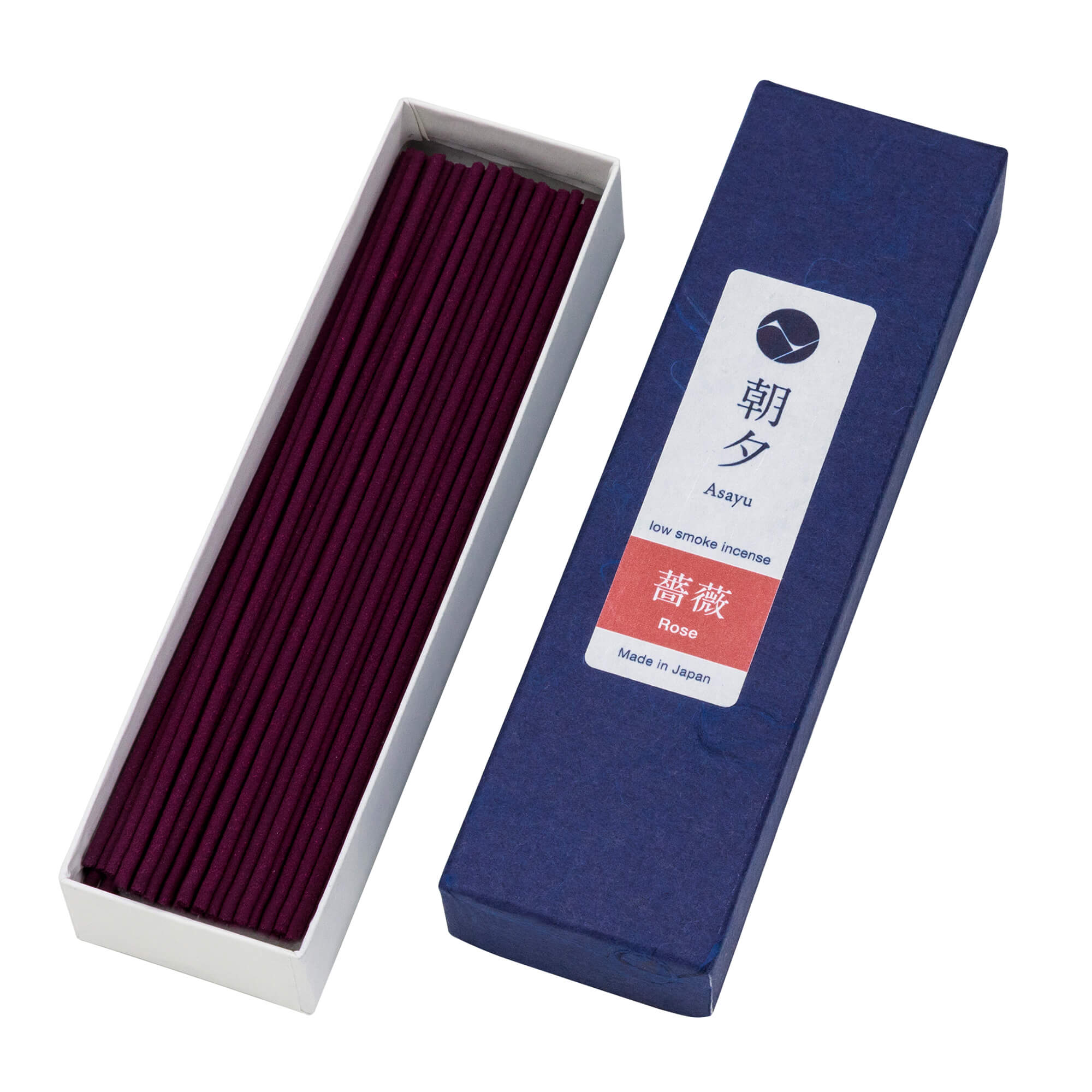 20g Box of rose incense sticks opened in display