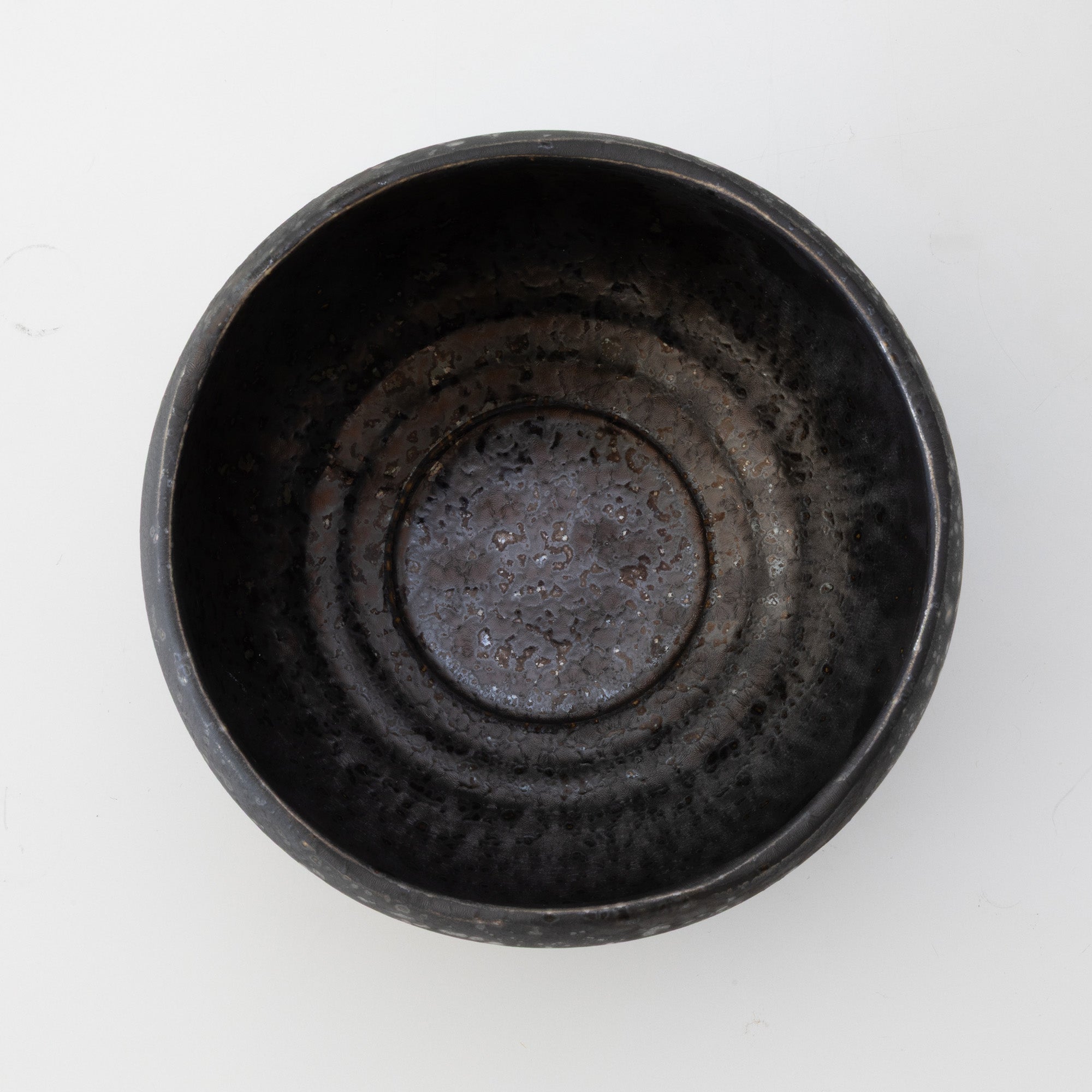 Top view of the Kurogane Black Matcha Bowl