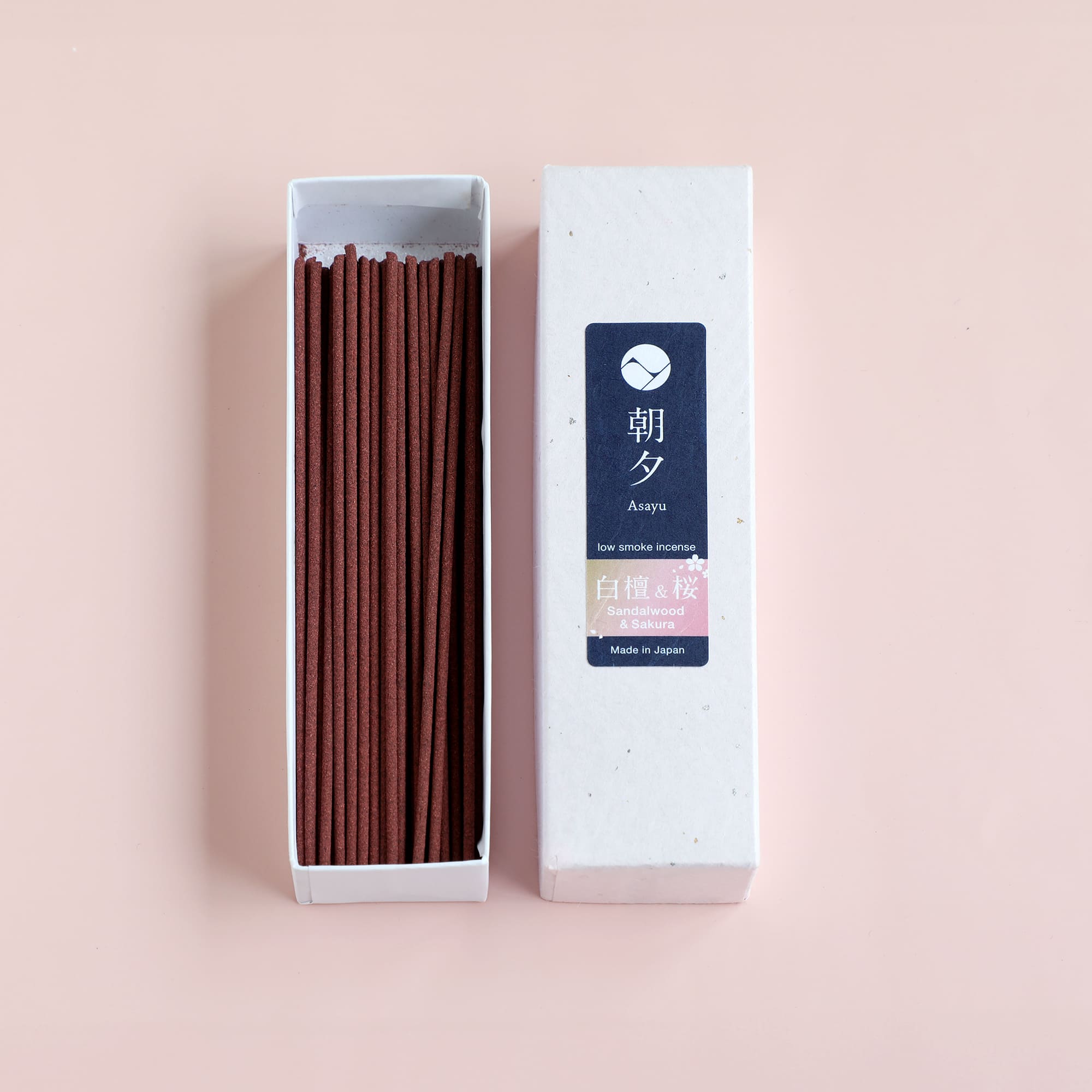 20g sakura sandalwood incense inbox with pink background