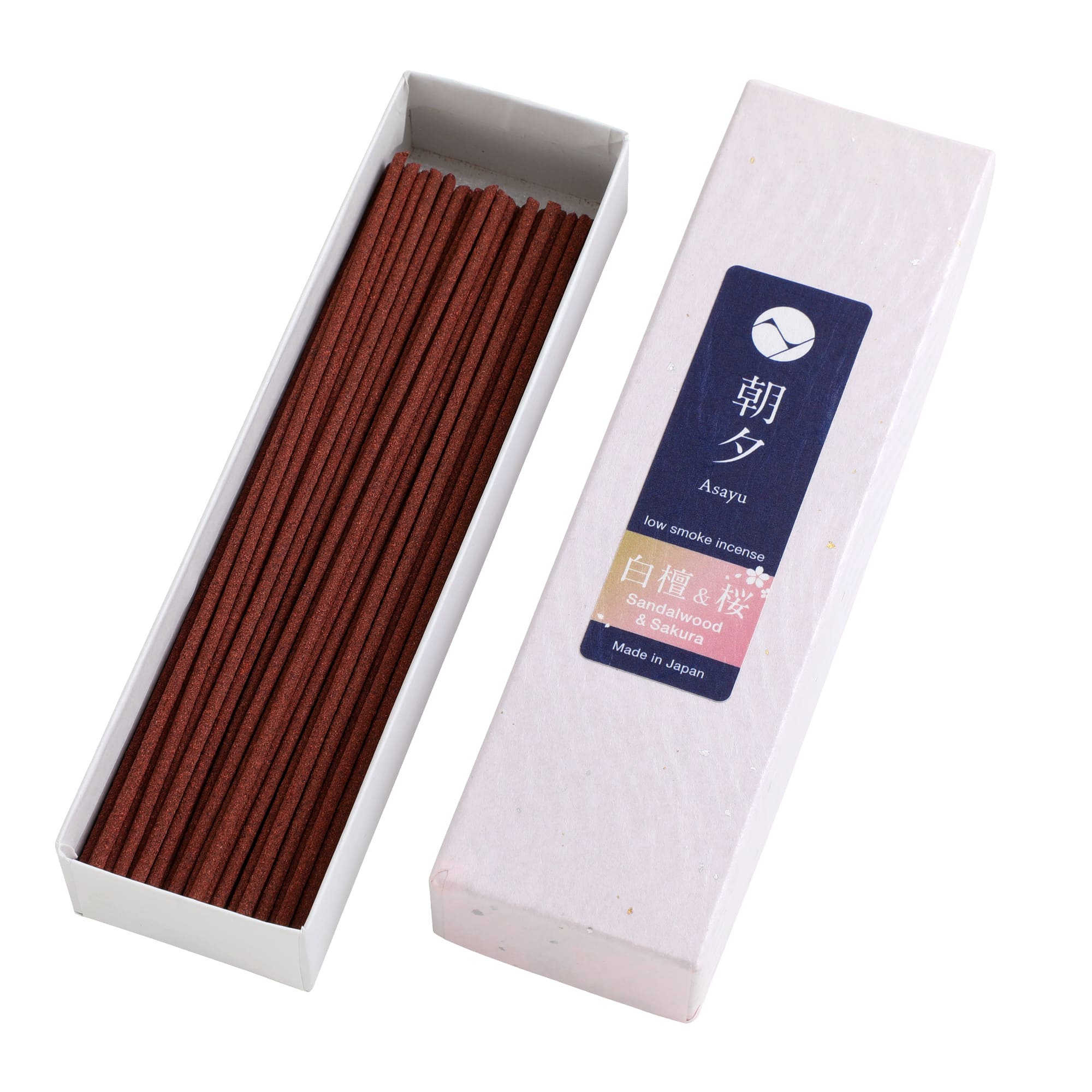 20g sakura sandalwood incnese on white background