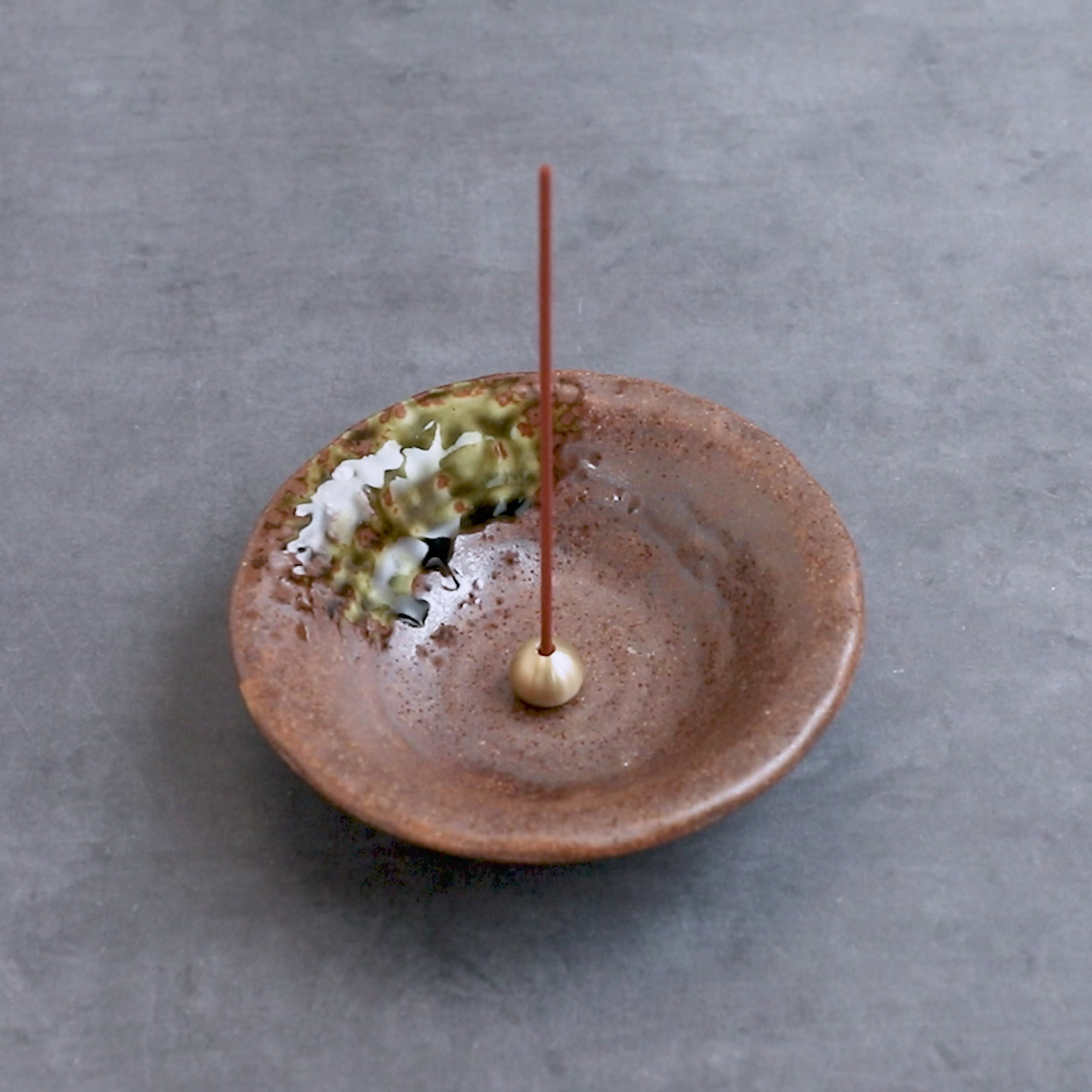 【侘棕釉】陶瓷線香座