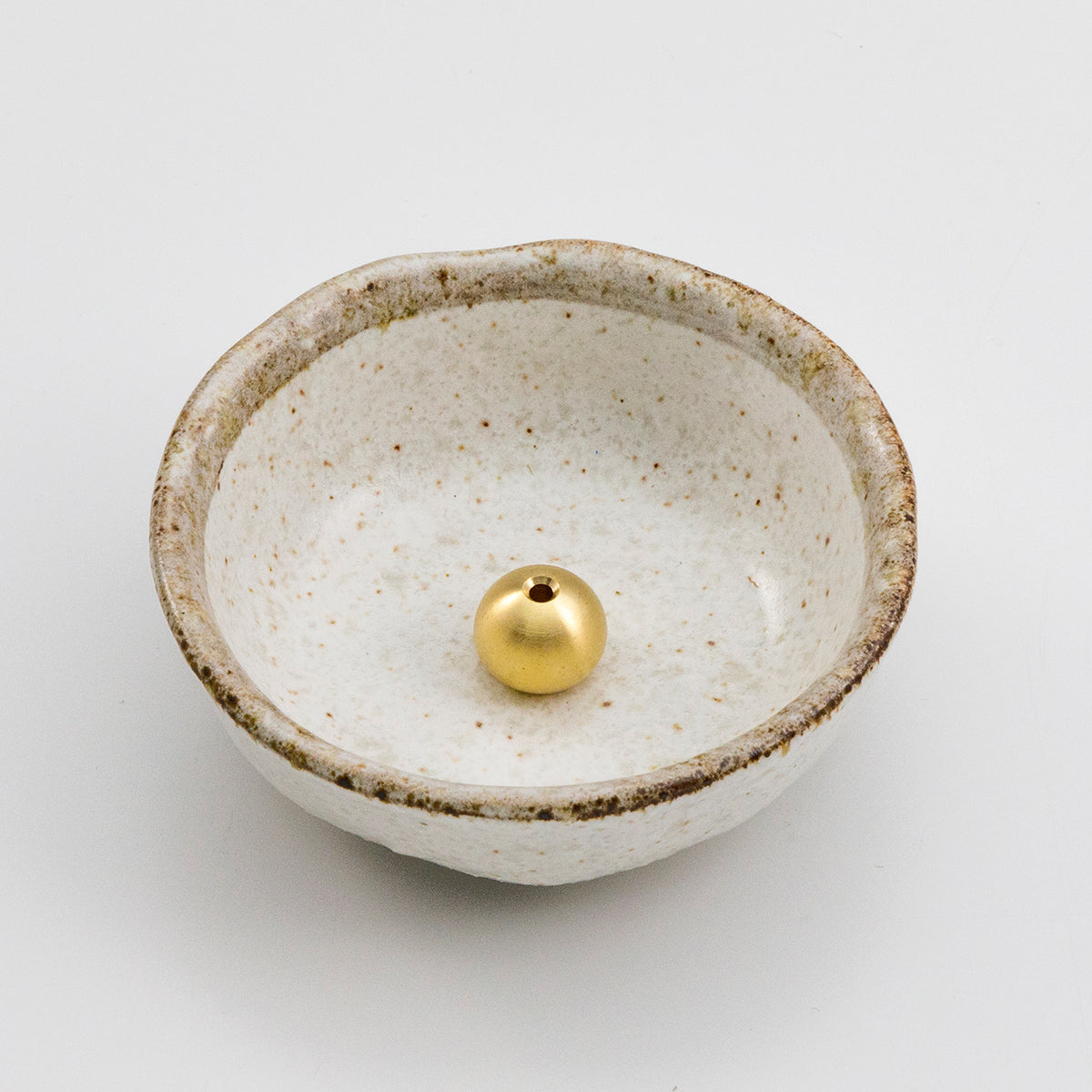 incense holder with brass holder inside