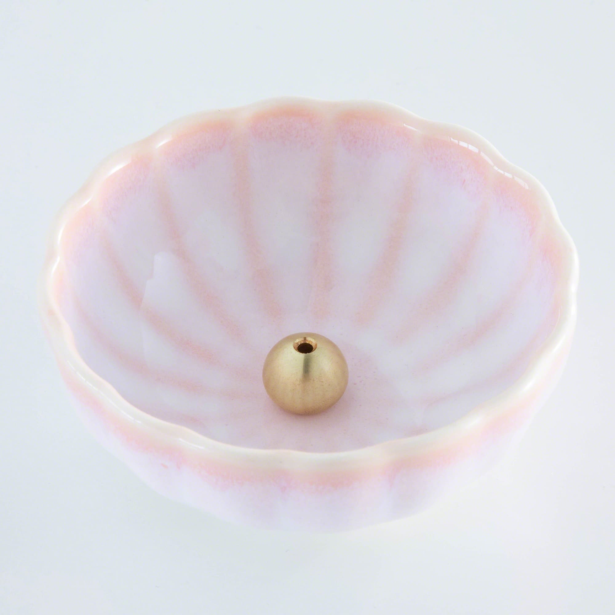 Asayu Japan Cherry Blossom Pink Mini Lotus Flower Incense Holder with brass stand