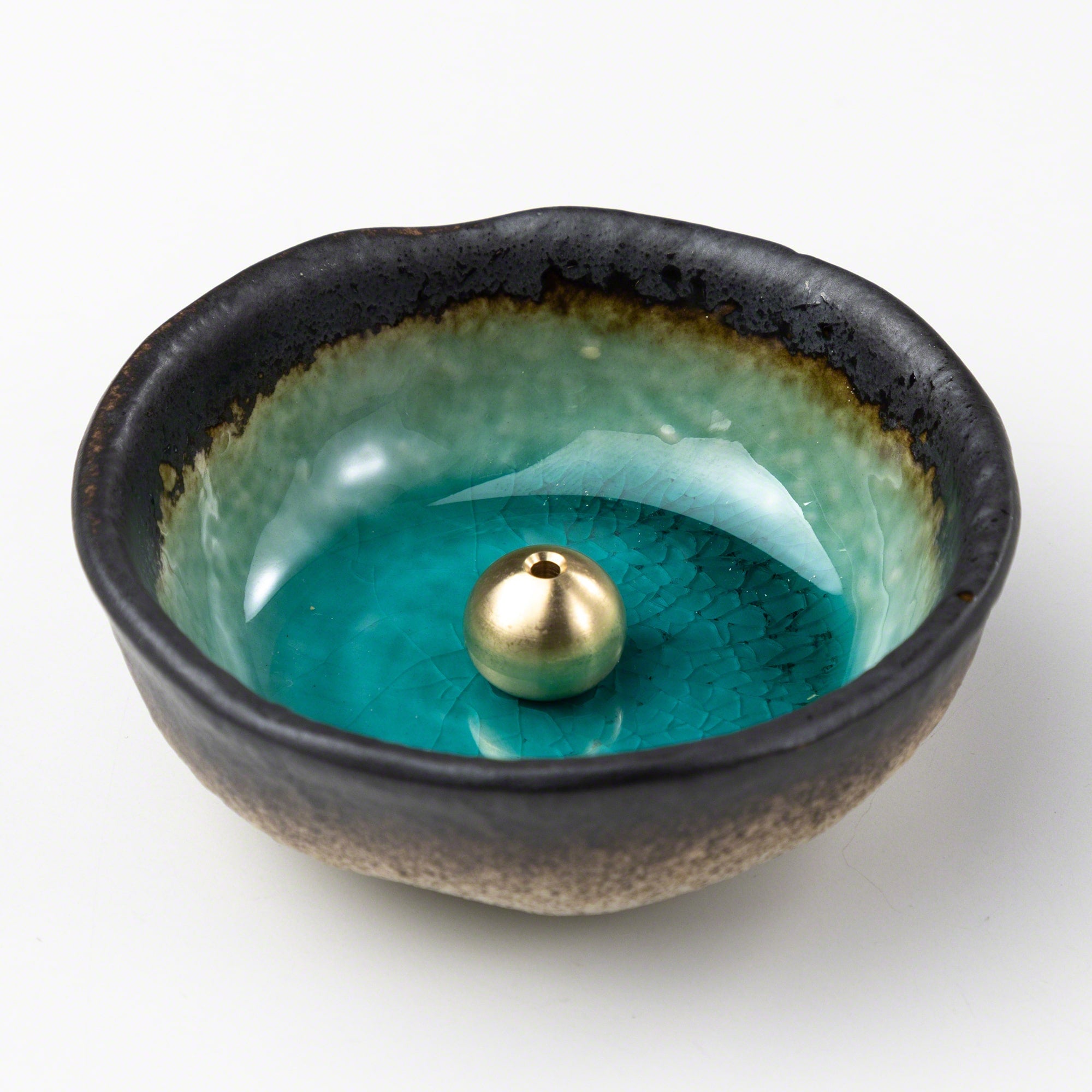 Small Mini Nature Aquamarine Incense Holder