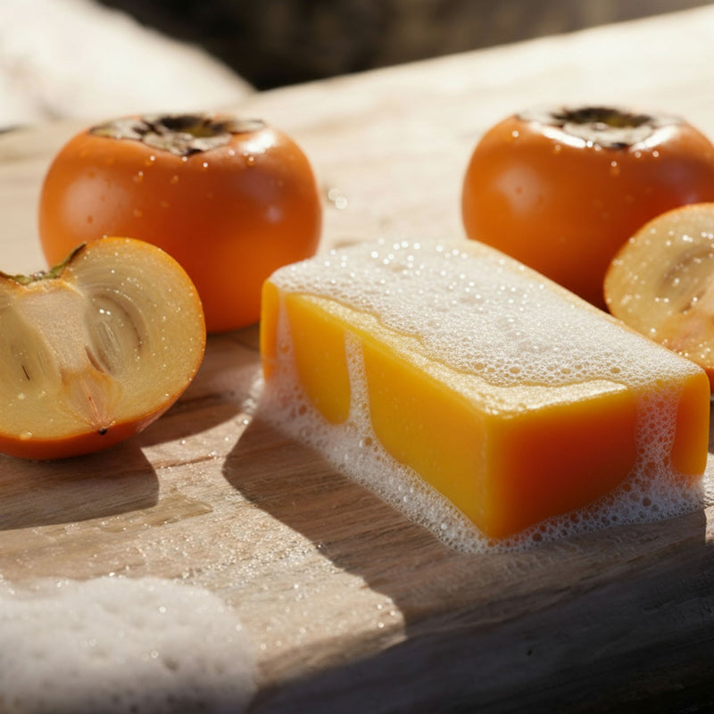 persimmon soap with kaki