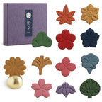 Colorful incense pressed into the shape of different flowers