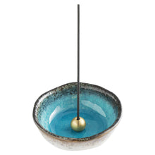 Load image into Gallery viewer, Small Nature Ocean Blue Incense Holder

