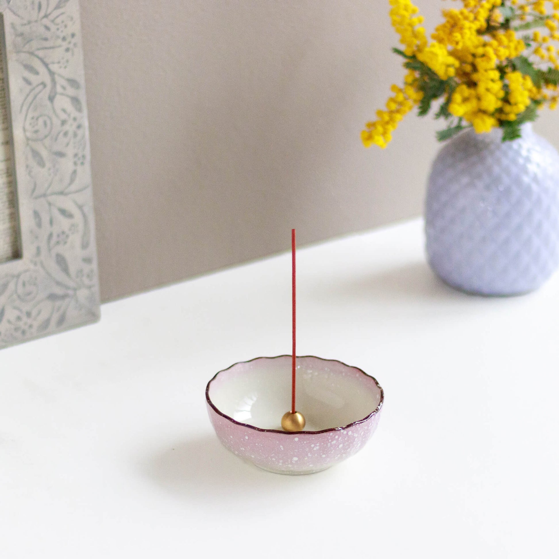 Pastel Pink Lotus Incense Holder