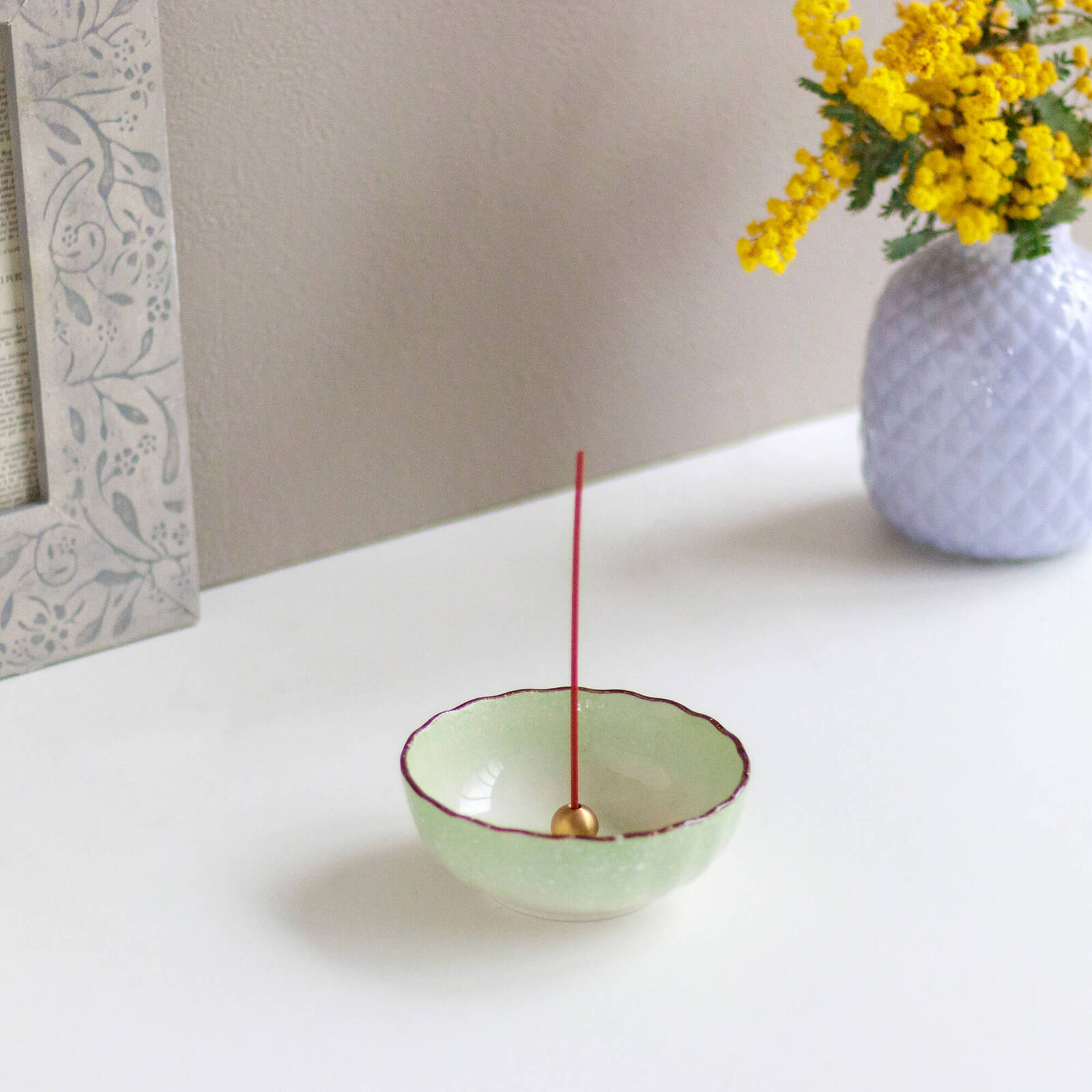 Pastel Pink Lotus Incense Holder