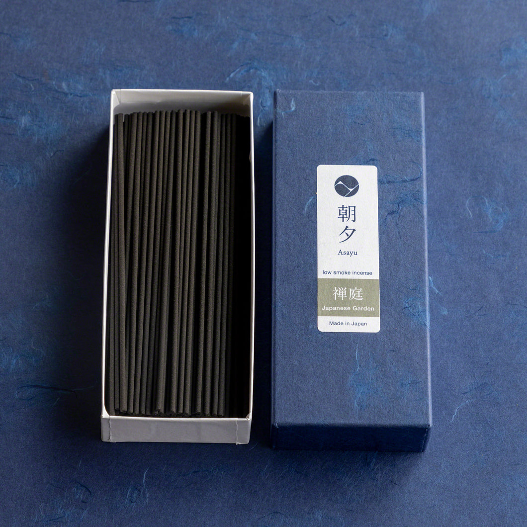 Japanese Zen Garden Low Smoke Incense Sticks by Asayu Japan open box