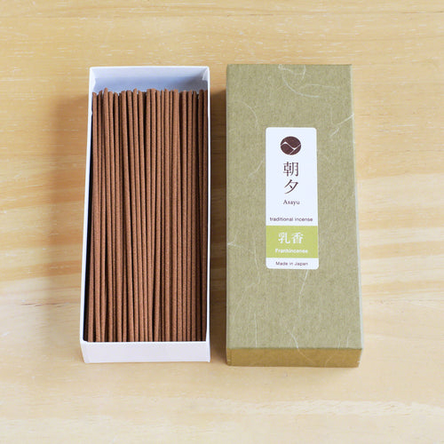 Frankincense Traditional Incense Sticks by Asayu Japan's open box
