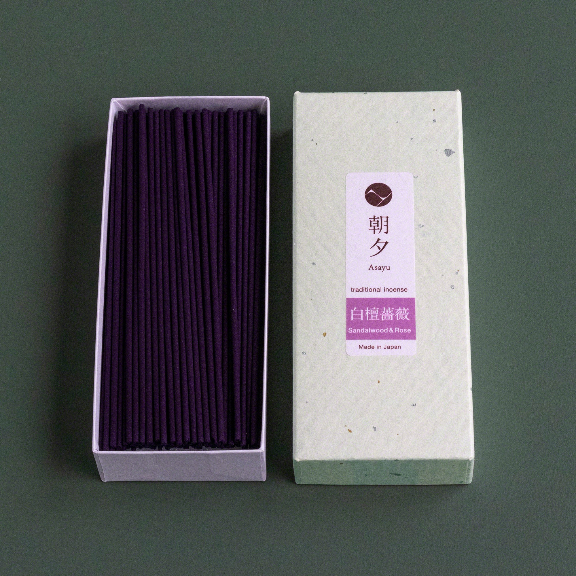 Sandalwood and Rose Blend Traditional Smoke Incense Sticks open box
