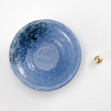 Cargar imagen en el visor de la galería, Tradtional Ceramic Insence Holder Plate and Brass Incense Burner Set - Blue
