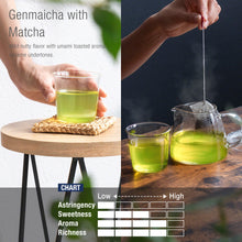 Cargar imagen en el visor de la galería, 【Free shipping in Canada】Discover the exquisite blend of Genmaicha with Matcha Tea Bags from Asayu Japan. Savor the unique mix of first-flush green tea, roasted brown rice, and Matcha for a nutty, umami-rich flavor. Ideal for any time of day, our tea bags offer a convenient, luxurious tea experience with 100% Japanese handpicked leaves. 
