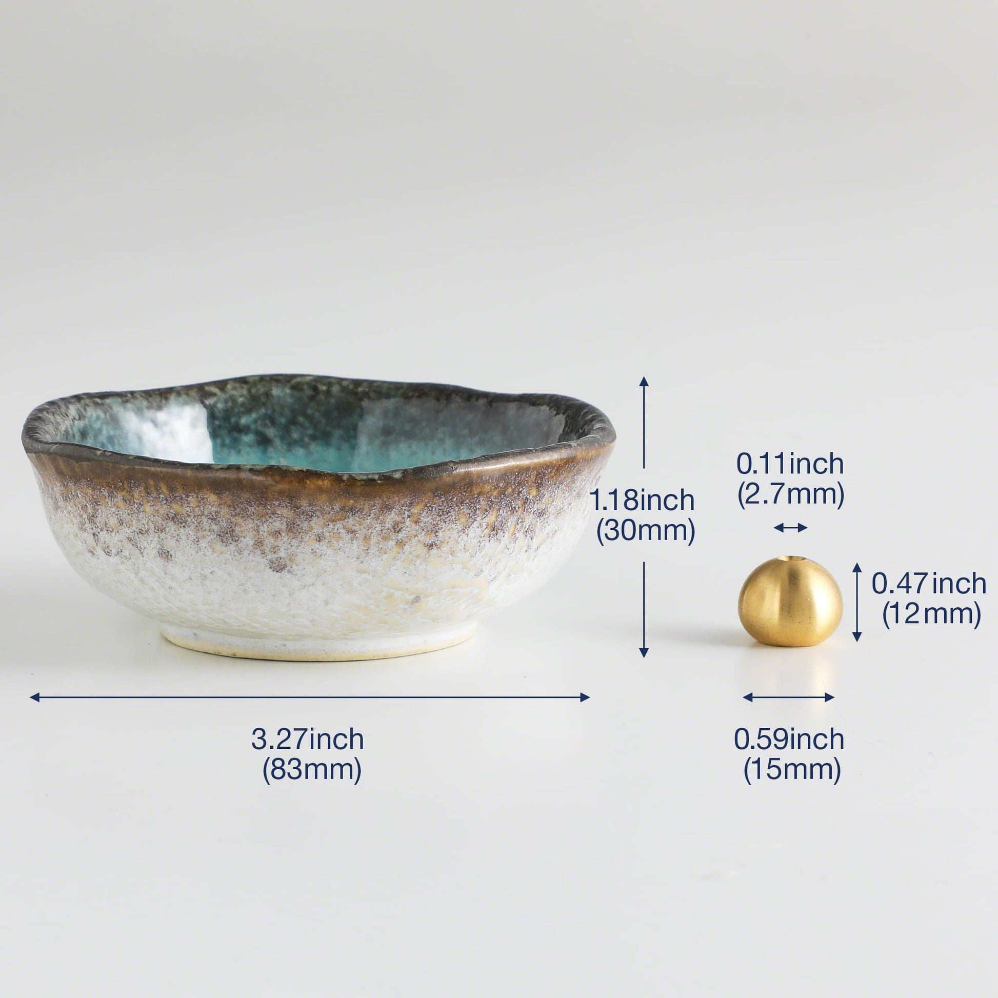 Small Nature Ocean Blue Incense Holder