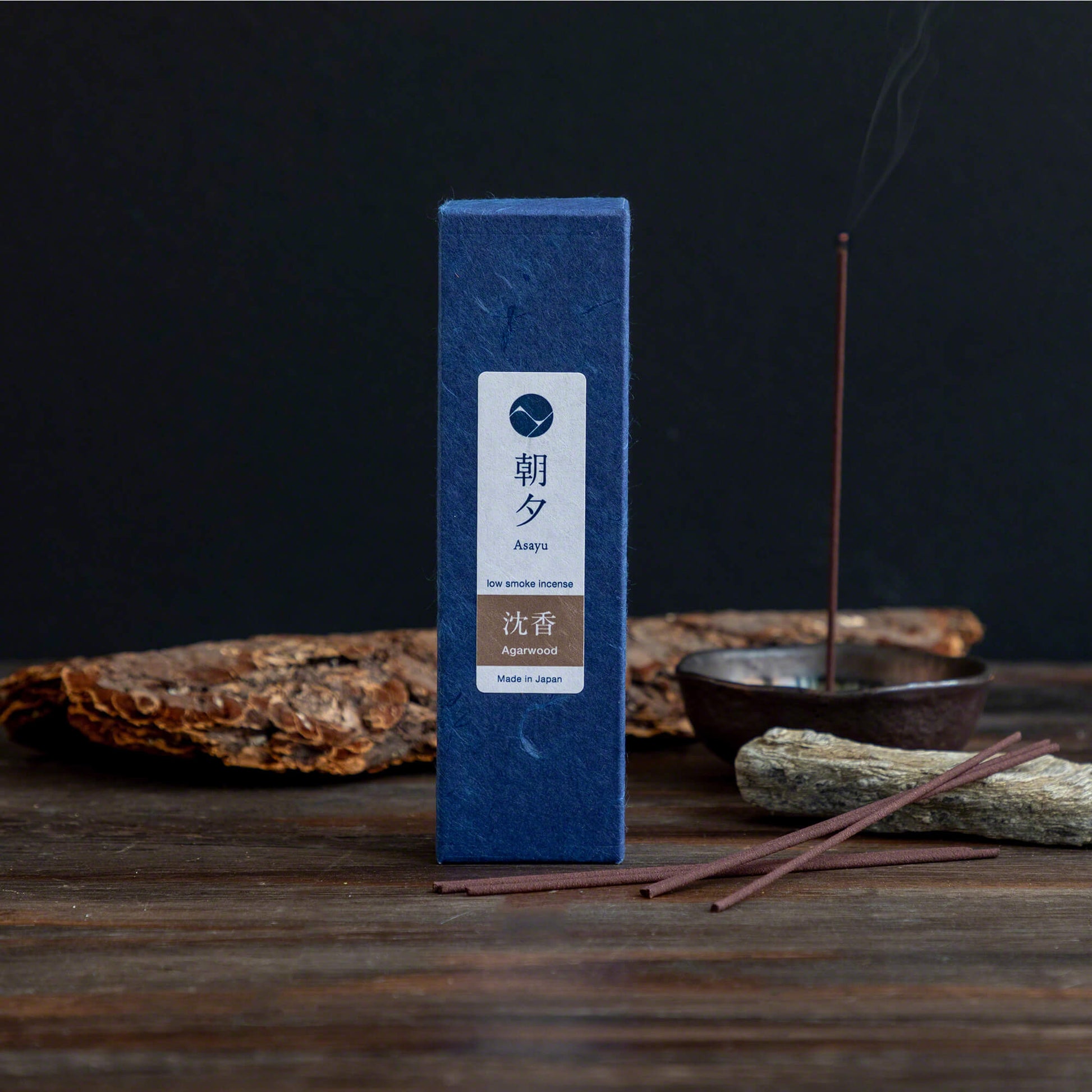 [ Free Shipping in continental US, CANADA, and UK ]Discover the essence of tranquility with Asayu Japan's 100% Agarwood Low Smoke Incense Sticks. Crafted in Awaji, Japan, these natural sticks offer a serene agarwood aroma, perfect for meditation and relaxation. Each 20g box contains 35-40 sticks, with a gentle scent lasting around 25 minutes. 