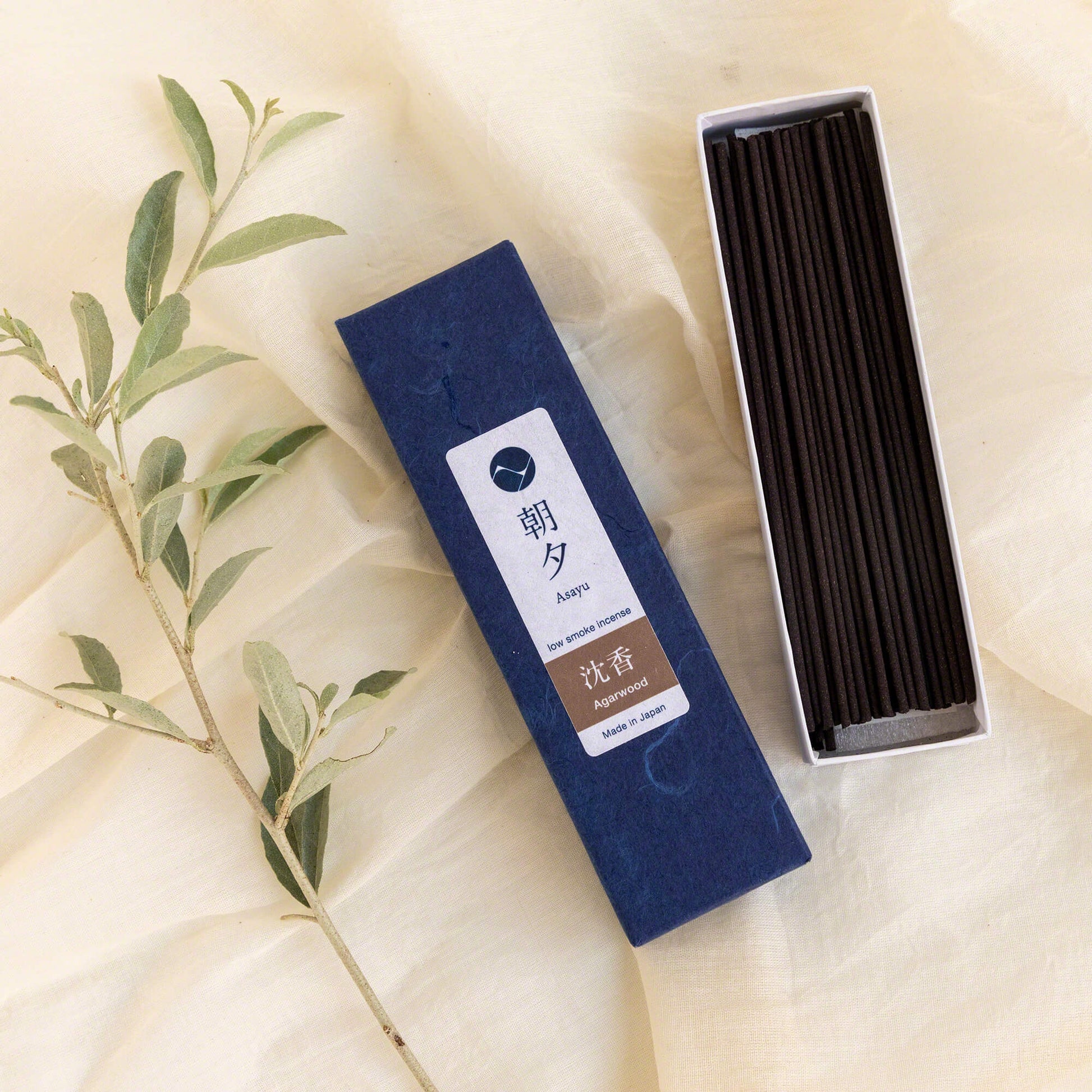 [ Free Shipping in continental US, CANADA, and UK ]Discover the essence of tranquility with Asayu Japan's 100% Agarwood Low Smoke Incense Sticks. Crafted in Awaji, Japan, these natural sticks offer a serene agarwood aroma, perfect for meditation and relaxation. Each 20g box contains 35-40 sticks, with a gentle scent lasting around 25 minutes. 