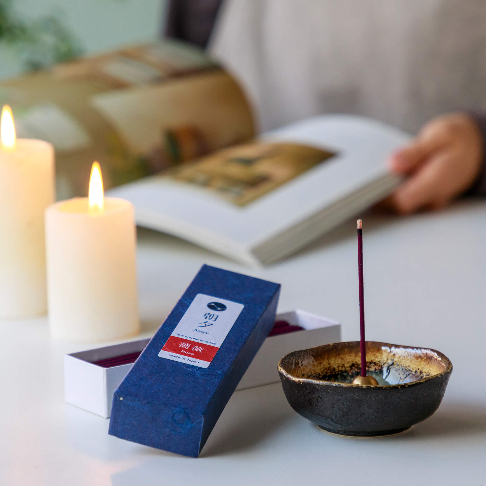 Encens Rose Fumée Réduite Boite 20g