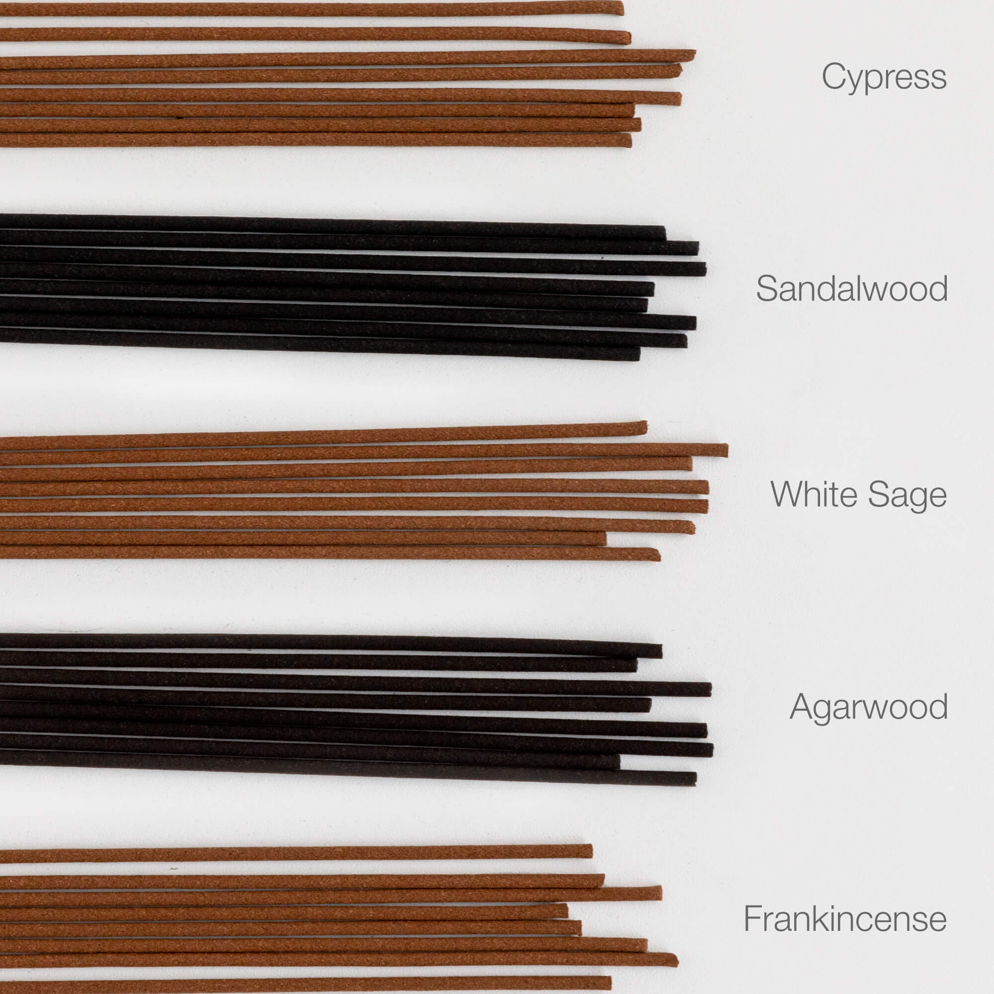 [ Free Shipping in continental US, CANADA, and UK ] Asayu Japan 100% Natural Incense Stick Assortment, Set of 5 Scents | 100% Made in Japan Incense Sampling Variety Pack | Sandalwood, Agarwood, Cypress, White Sage and Frankincense