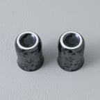 bottom view of two sake cups