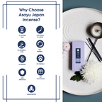 Low Smoke Incense Gift Set: Agarwood Incense Sticks  + Zen Incense Holder