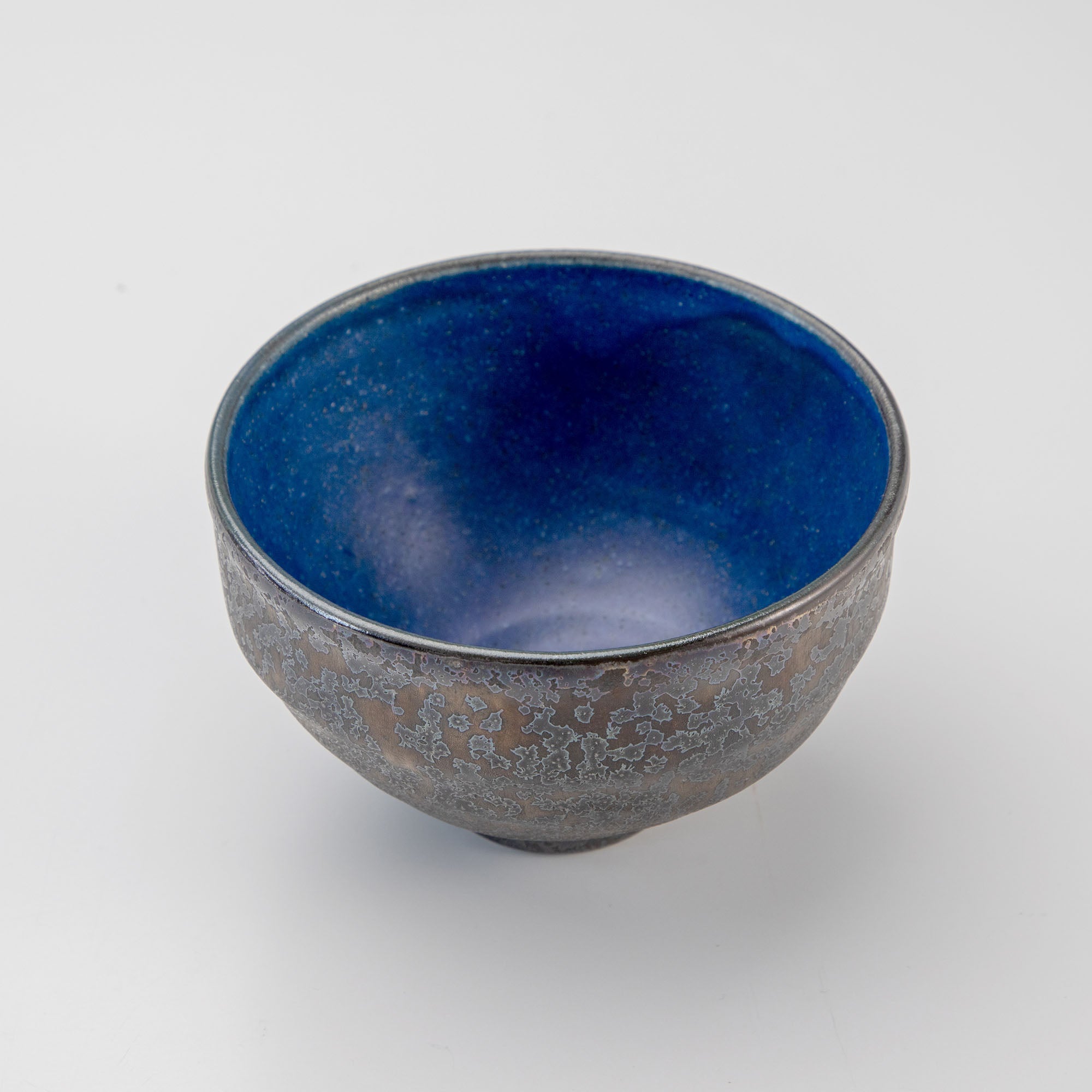 Kurogane Blue Matcha Bowl with Glaze