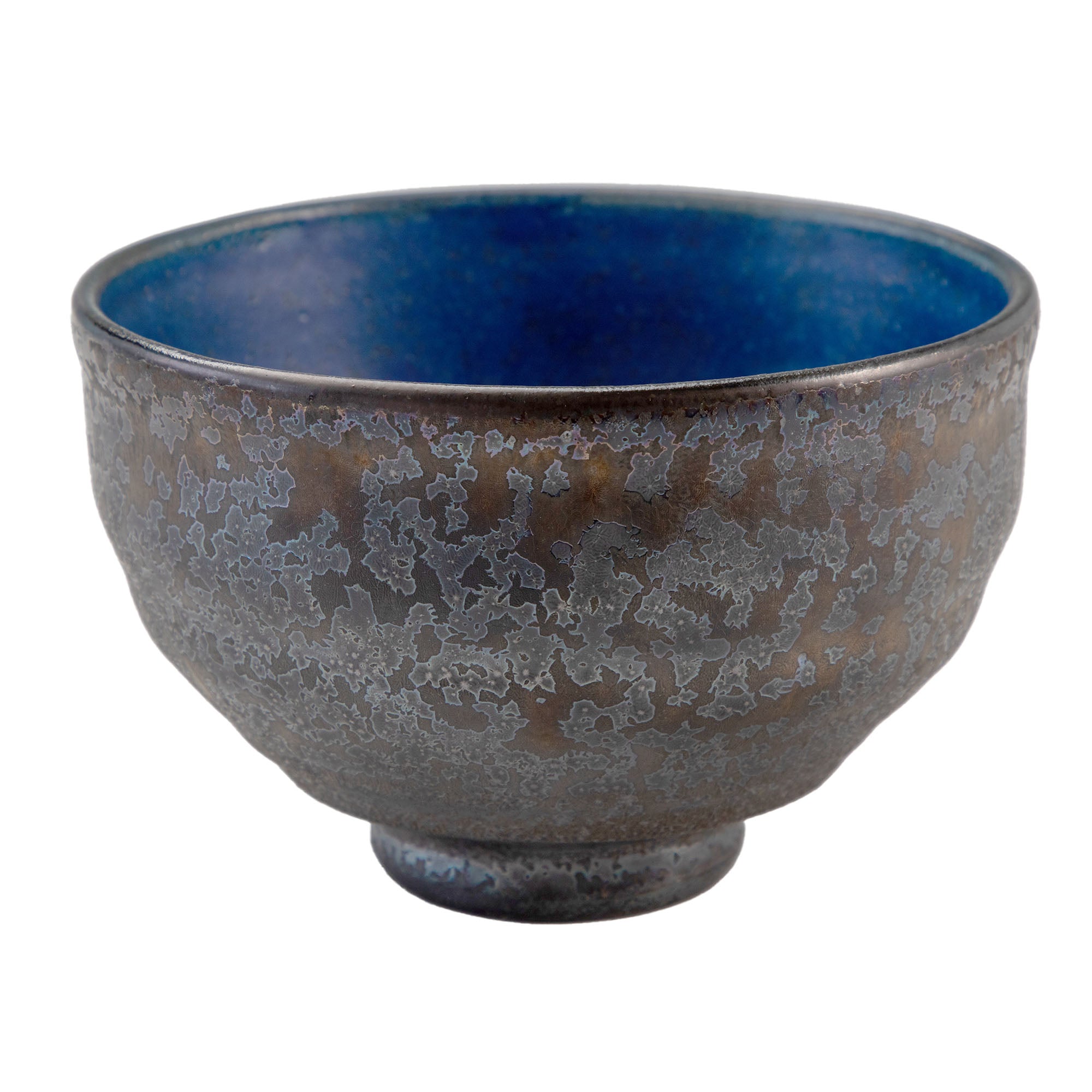Kurogane Blue Matcha Bowl with Glaze