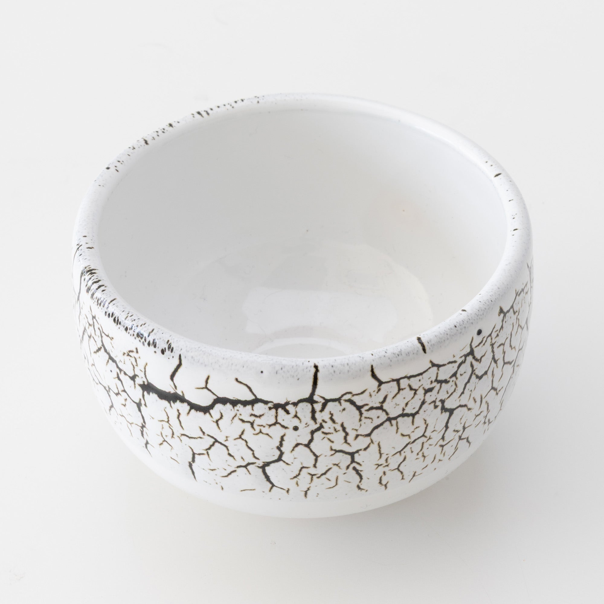 綠墨抹茶碗｜日本美濃燒手工茶碗白釉墨綠裂紋｜日本製茶道用具– Asayu