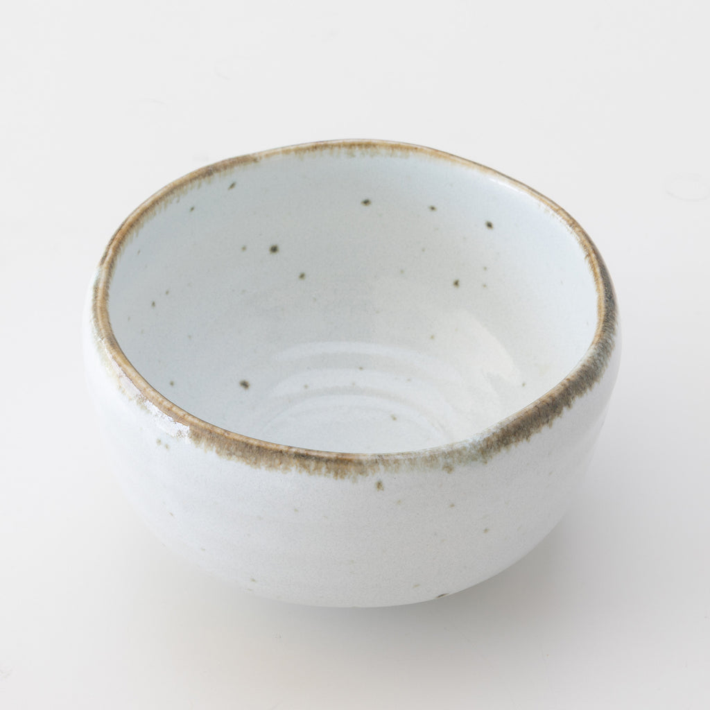 shirotsuchi white and brown Matcha Bowl