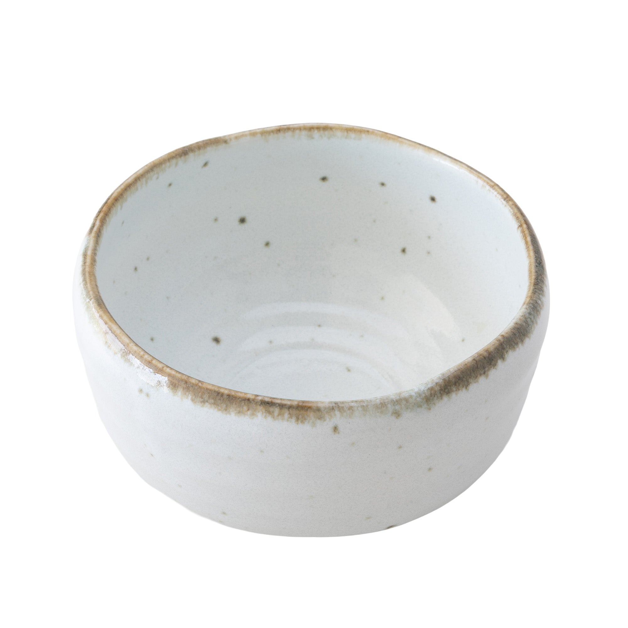 shirotsuchi white and brown Matcha Bowl