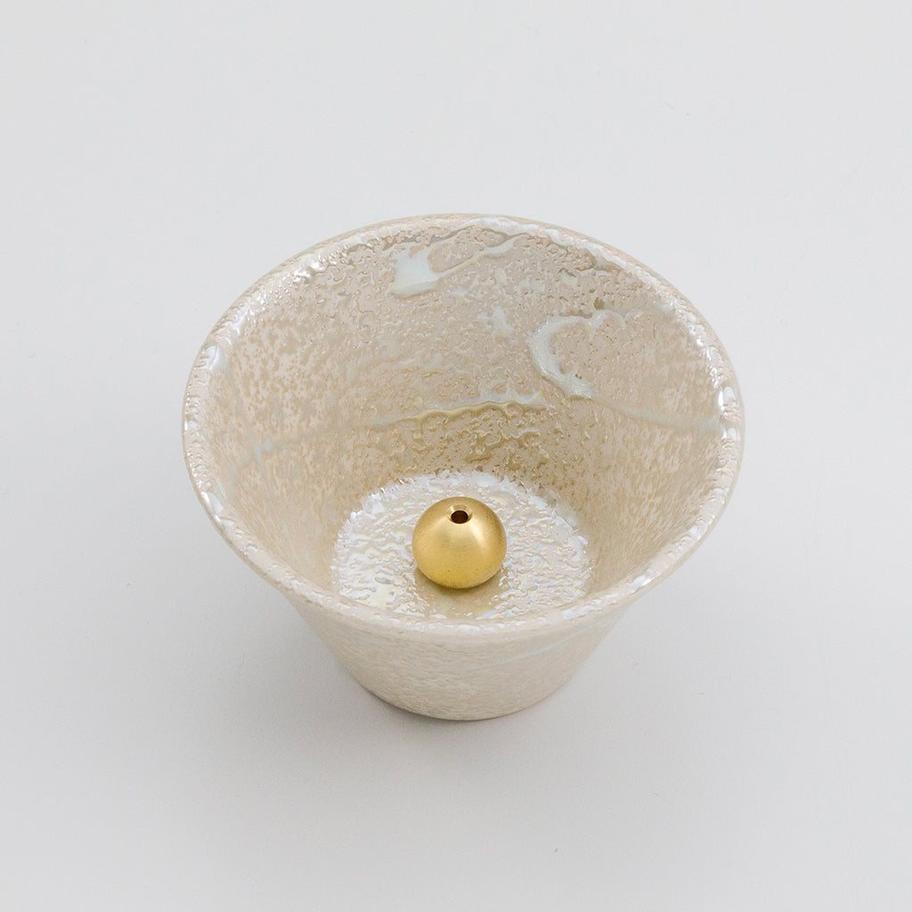 cone shape white incense holder