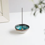 Small Incense holder ocean blue with inense stick