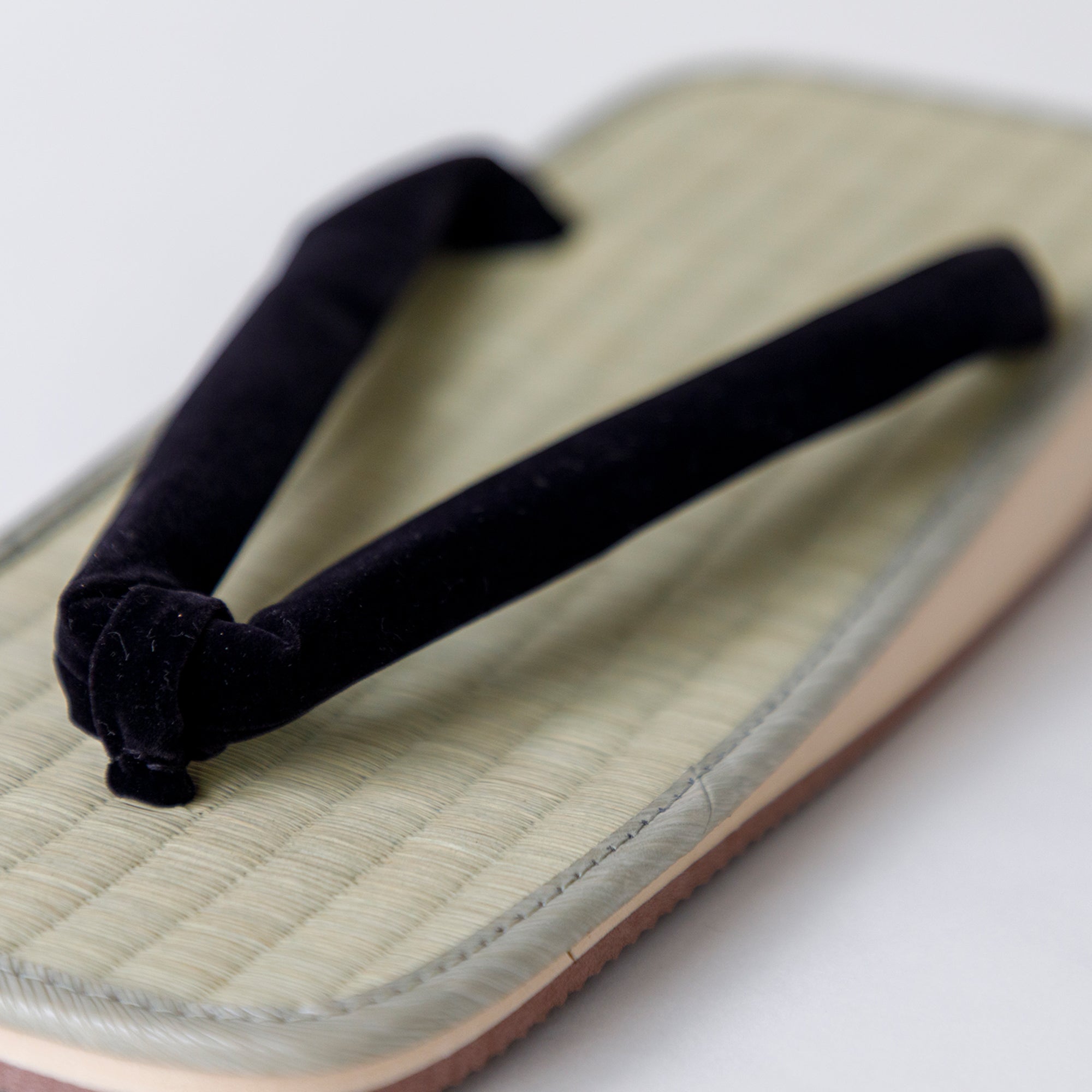 close view of the sandal black lace