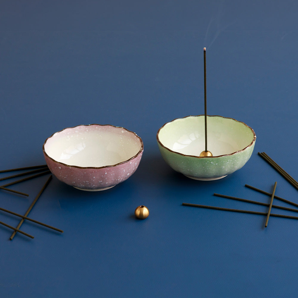 Pastel Green Lotus Incense Holder
