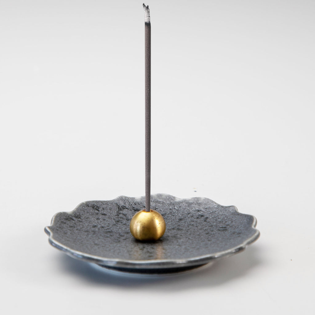 Ceramic Incense Holder Kikyo Matte Grey