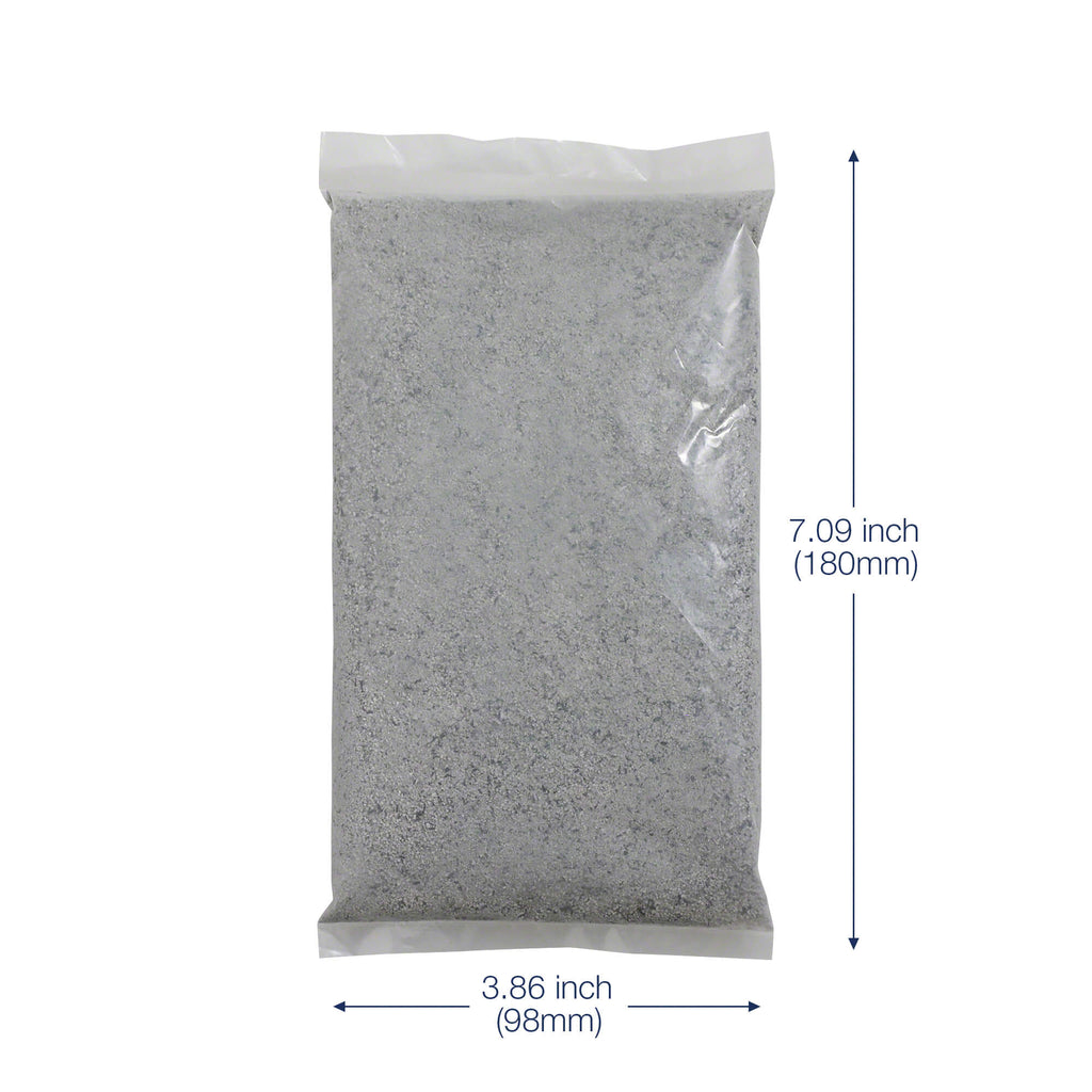 grey Ash incense bag with dimension data