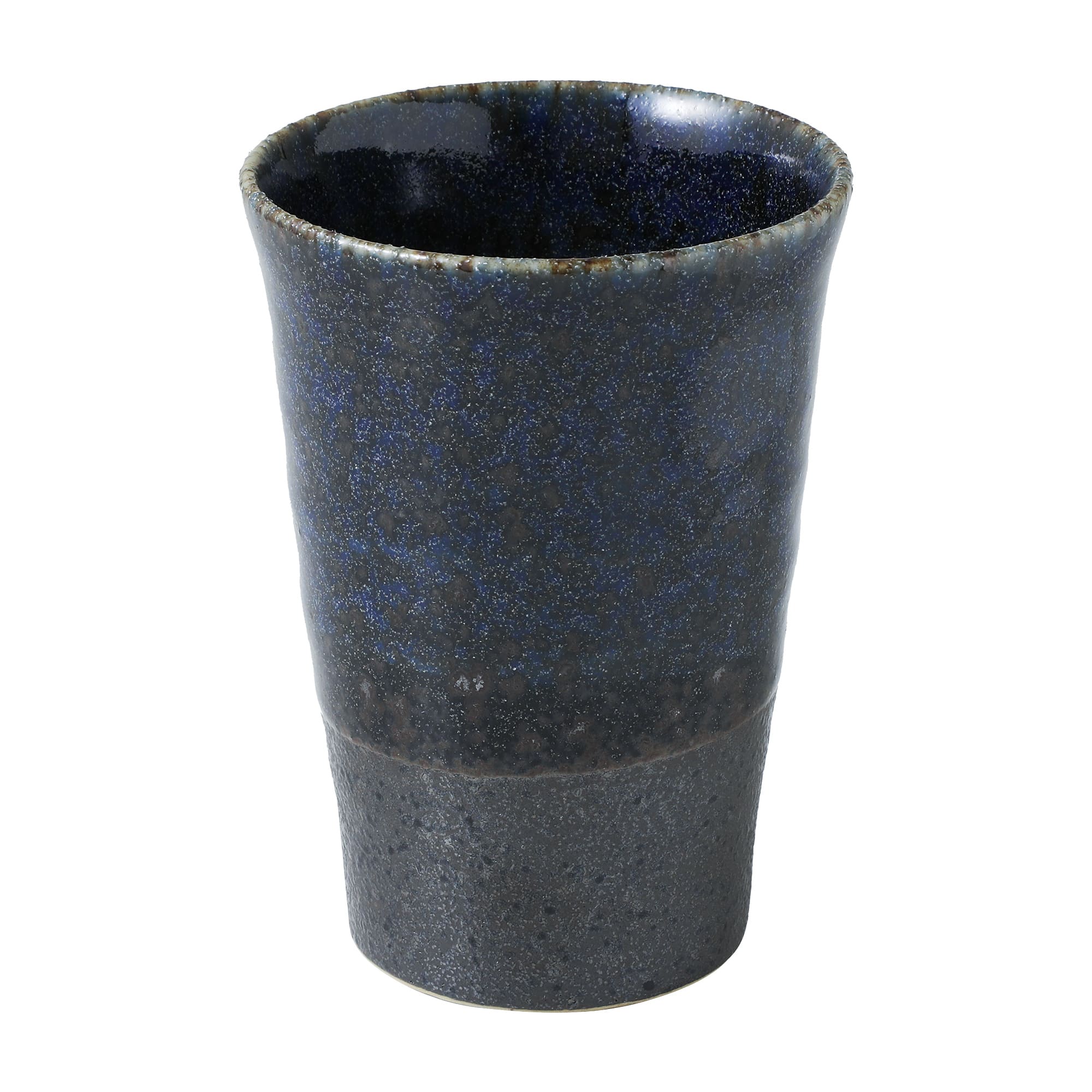 blue tea cup on white background