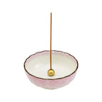 ceramic incense holder with incense stick