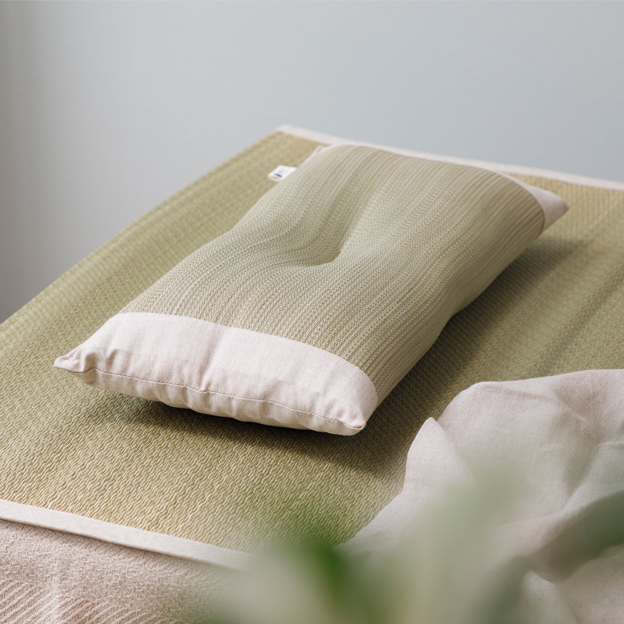 Japanese Igusa Flat Pillow Beige