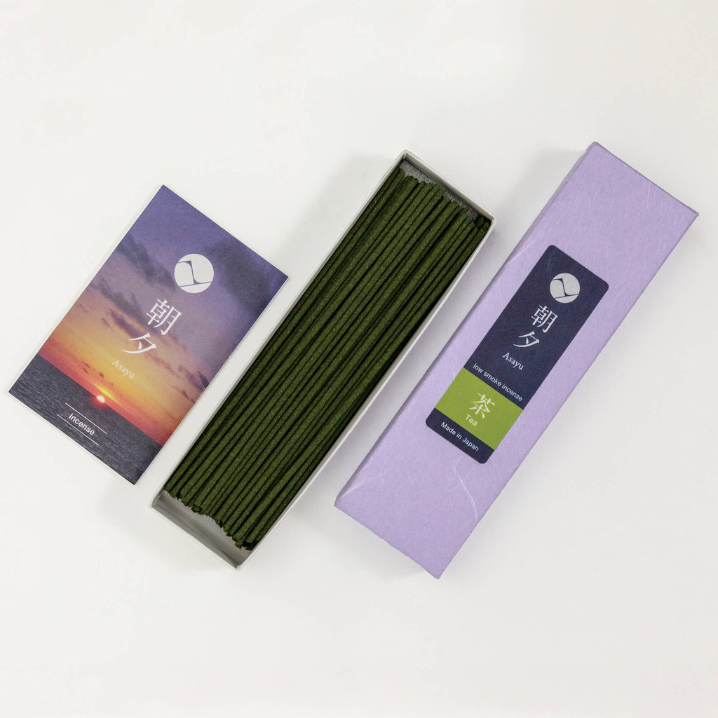 green tee incense with asayu catalog